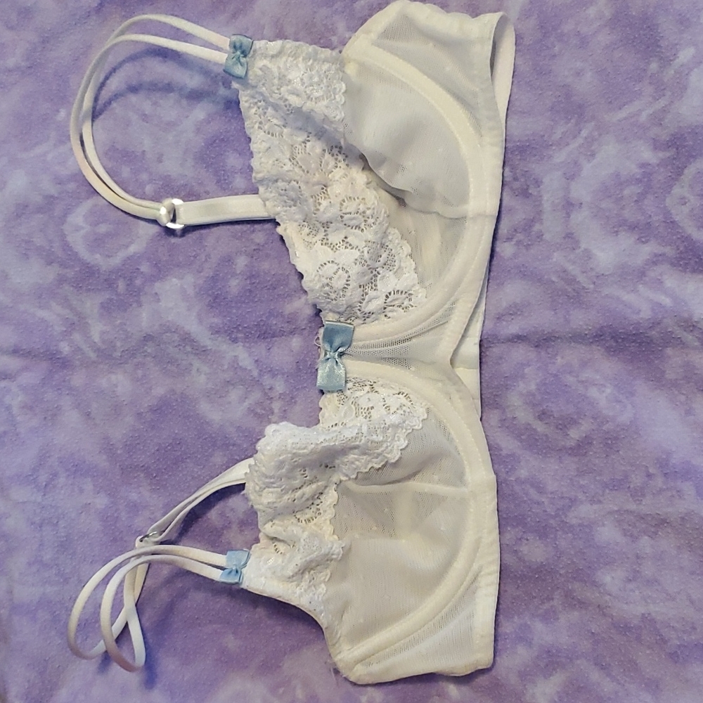 White Mesh Bra